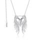 SPARKLING ANGEL WINGS  FEATHERS WITH THE LOCKET HEART NECKLACE
