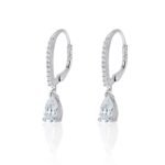 Sparkly Teardrop Dangling Earrings