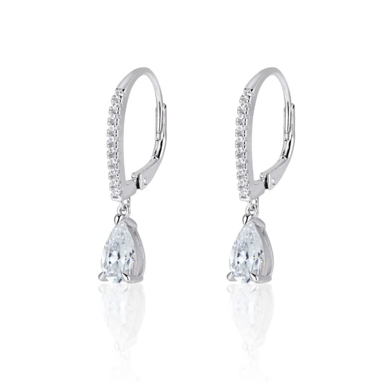 Sparkly Teardrop Dangling Earrings